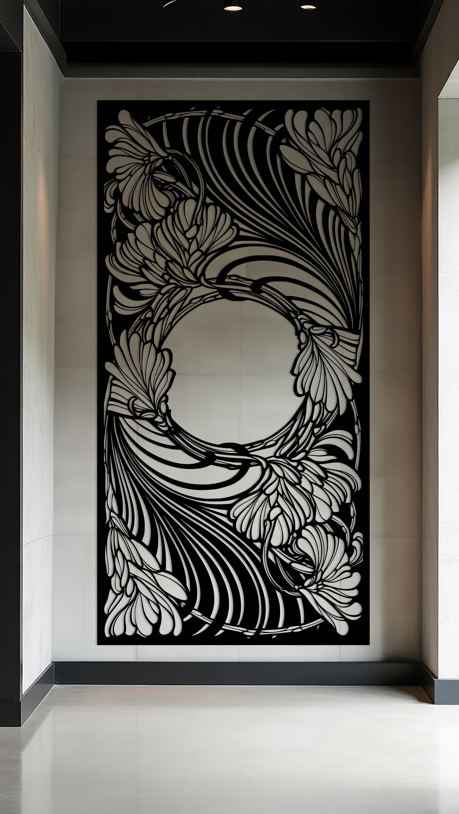 Ginkgo Circle Metal Panel