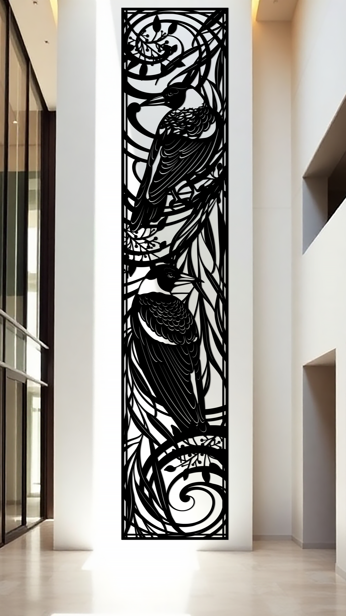 Magpies Metal Panel